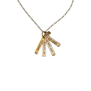 Keep Shining Brass Necklace - 22"