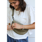 Braided Strap Small Bag Moss