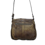 Studded Retro Flap Bag Moss