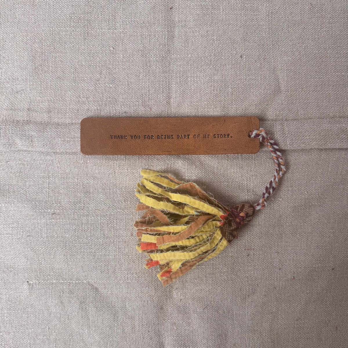 Thank You For Being Part Of My Story Kantha Tassle Bookmark