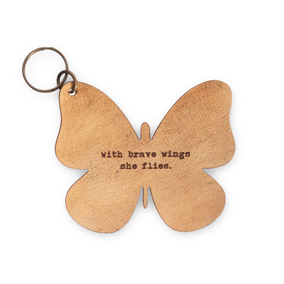 Leather Butterfly Keychain