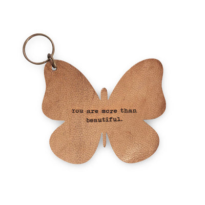 Leather Butterfly Keychain