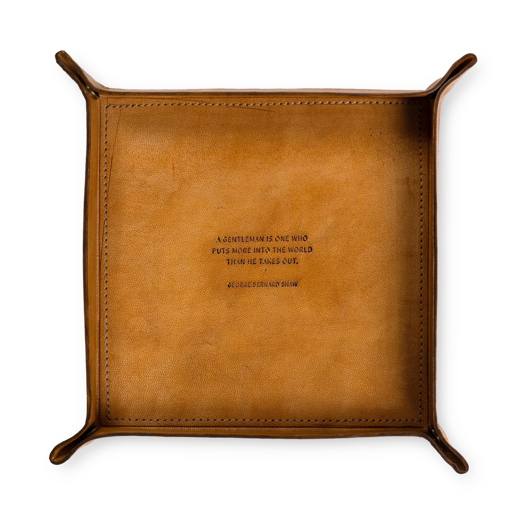 A Gentleman Is One Who Puts More (George Bernard Shaw) Leather Catchall