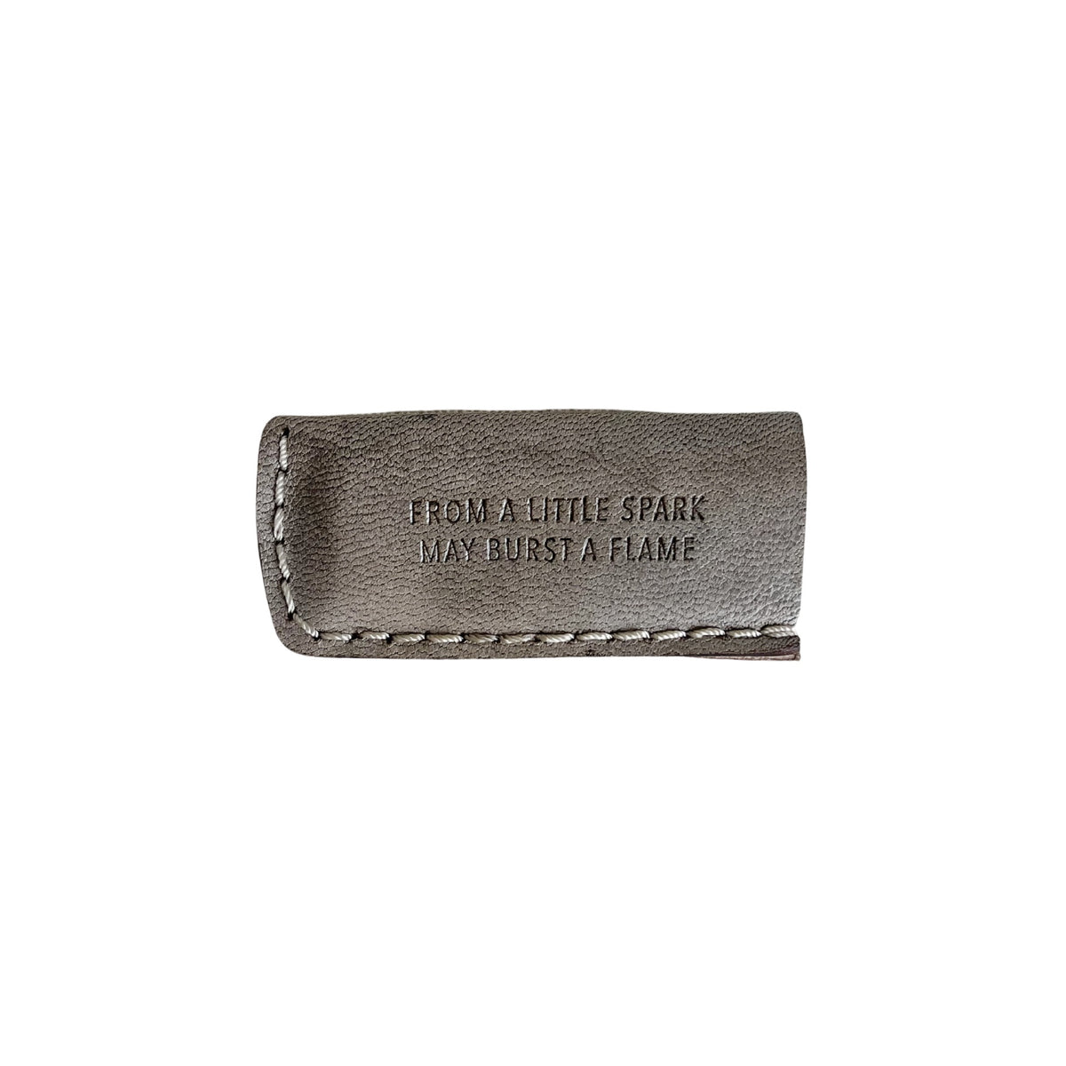 Little Spark Leather Lighter Cover - Stone