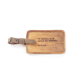 Leather Luggage Tag - Peter Pan 5”x3