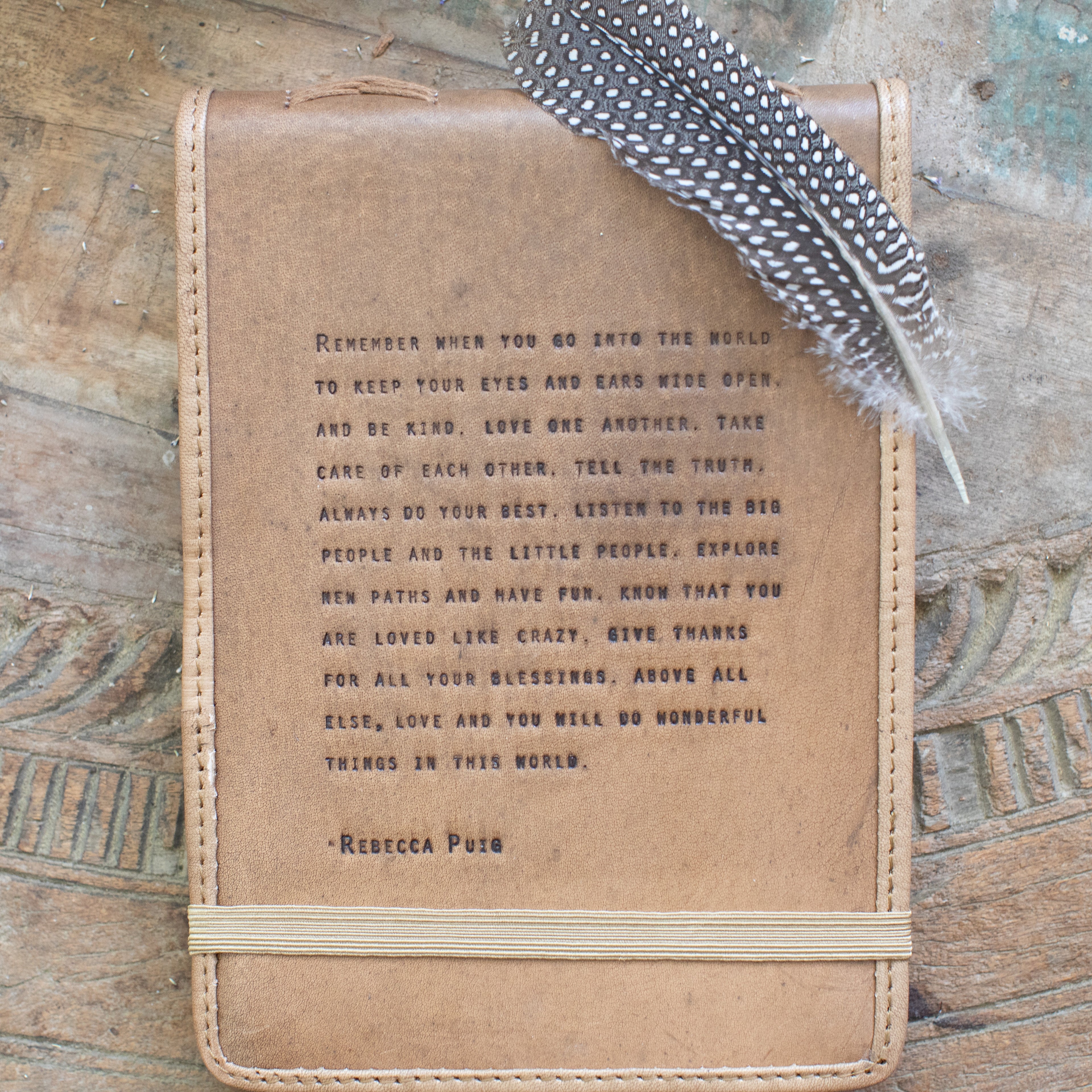 ***Remember When (Rebecca Puig) Leather Journal - Maple