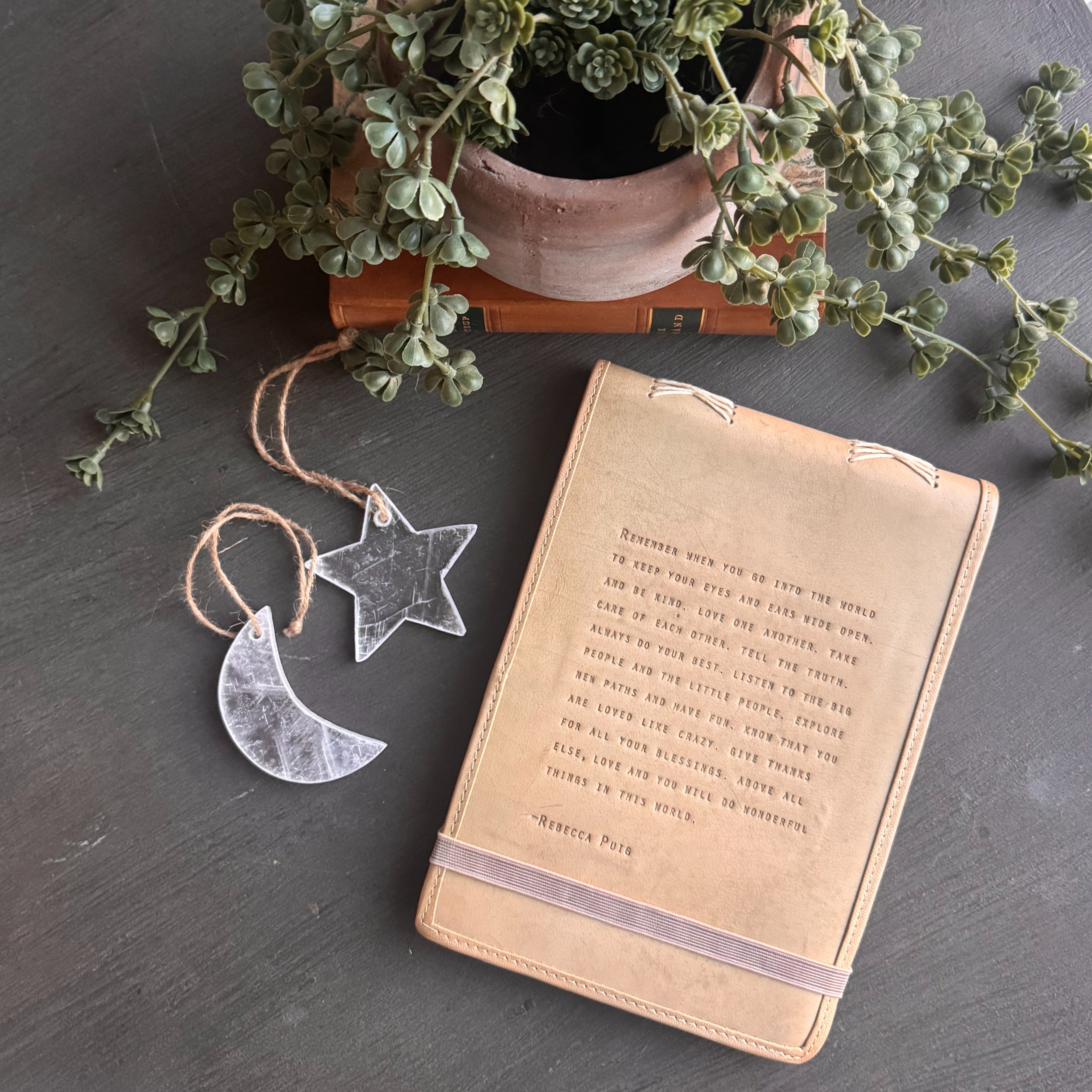 Remember When Signature Leather Journal - Honey