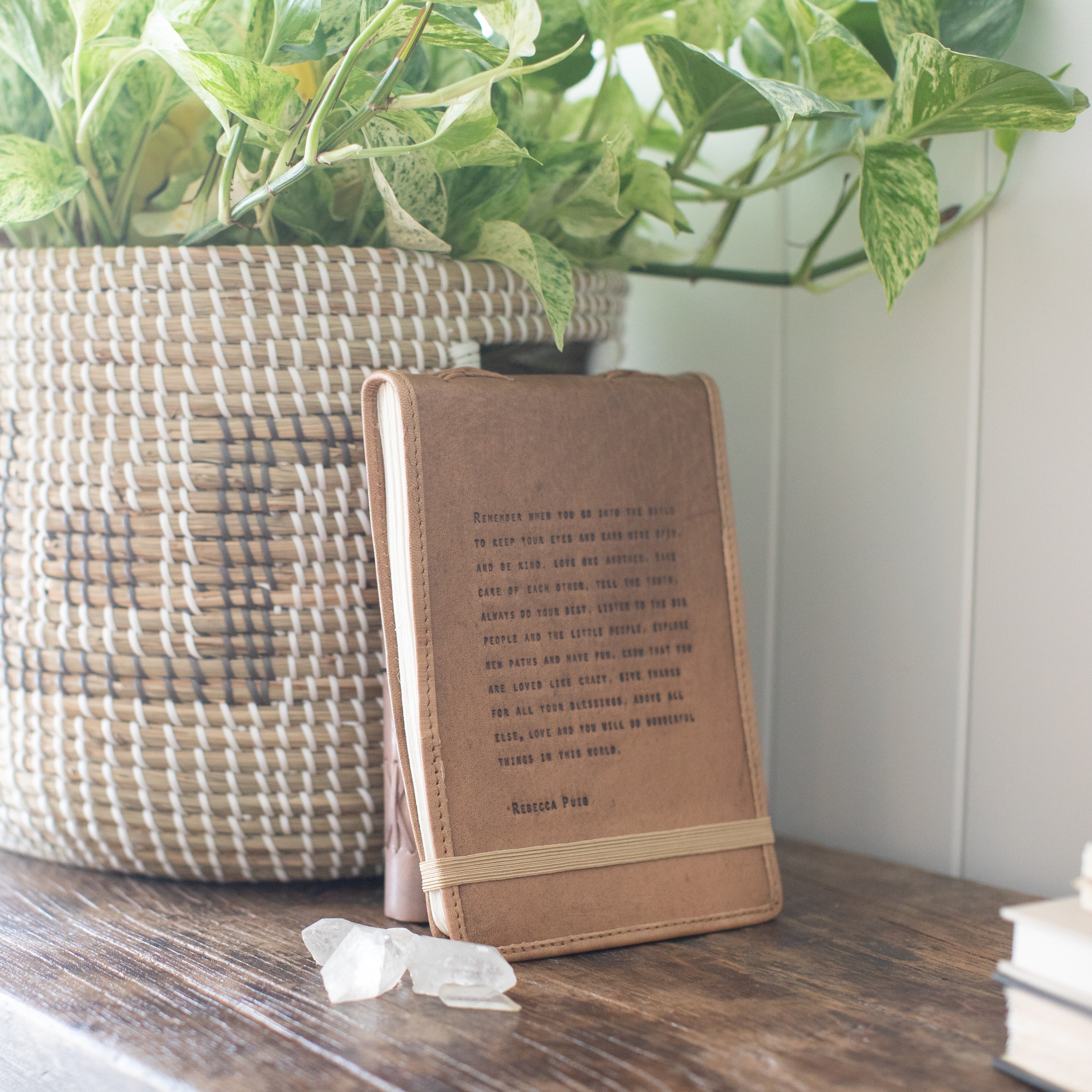 ***Remember When (Rebecca Puig) Leather Journal - Maple