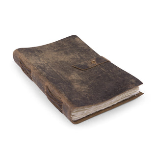 Scratched Brown Leather Journal
