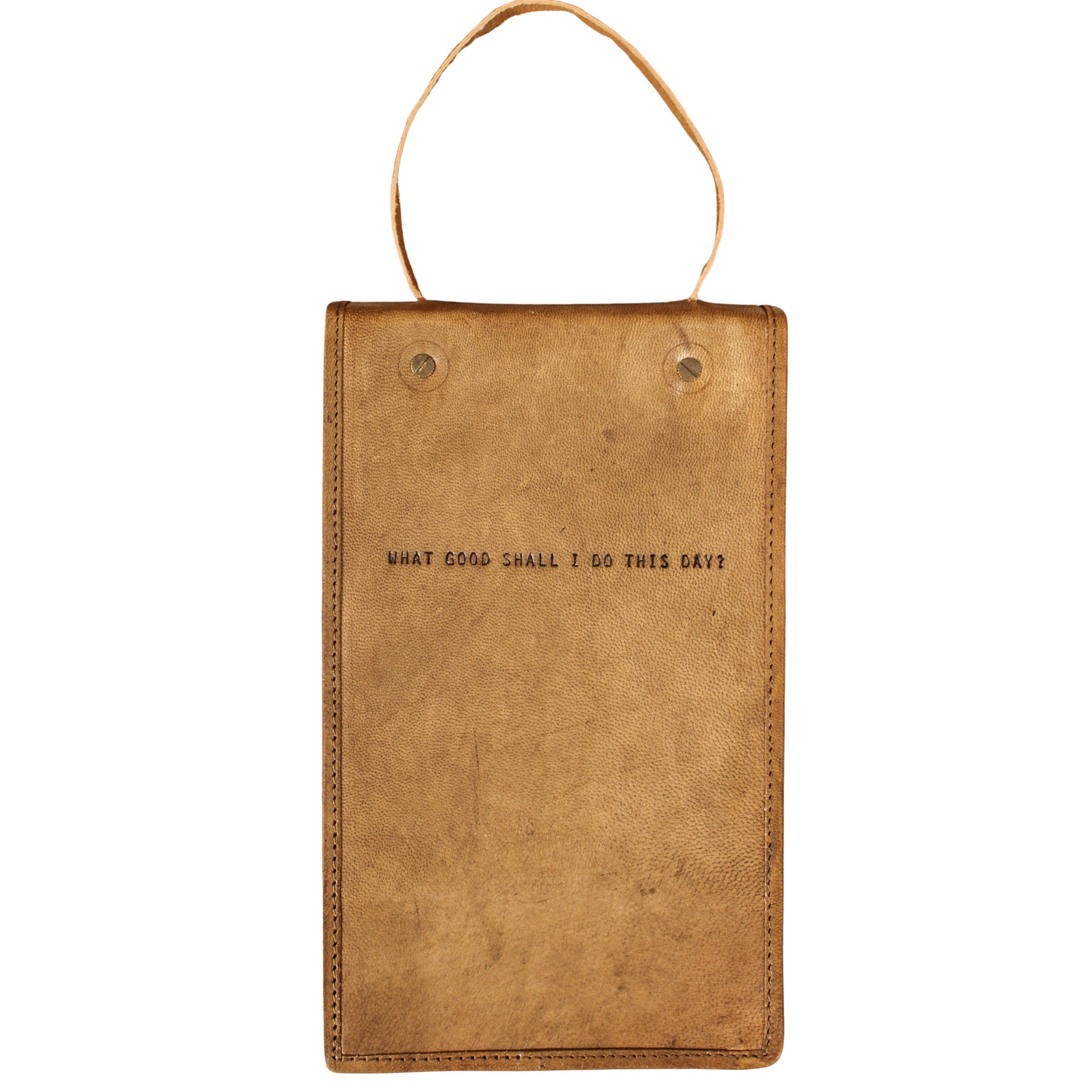 What Good Shall I Do Leather Hanging Journal