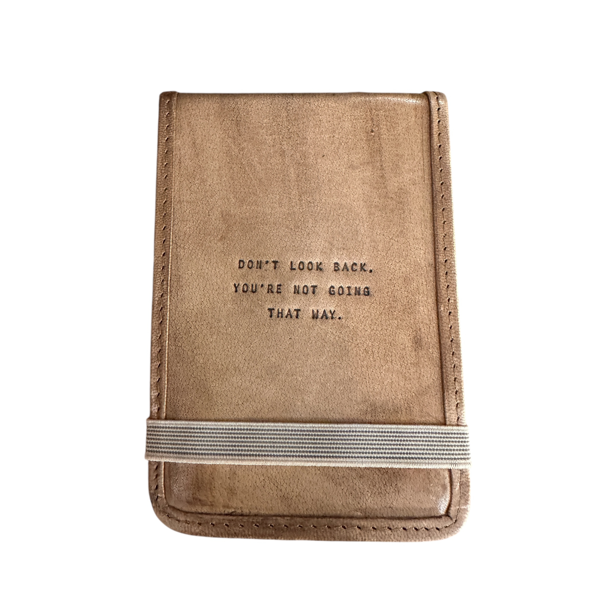 Mini Don't Look Back Leather Journal - 4"x6" - Maple