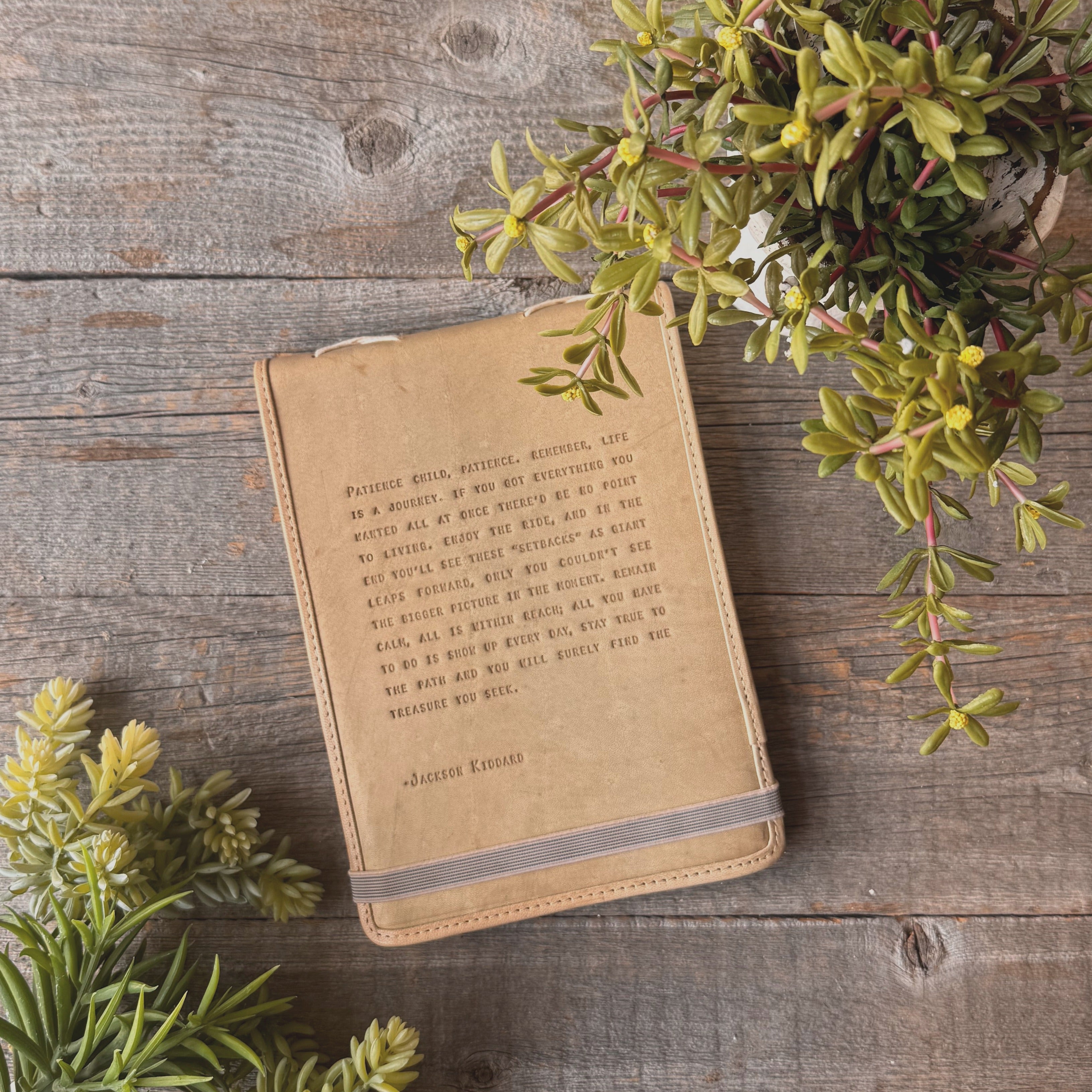 Patience Child Signature Leather Journal - Honey