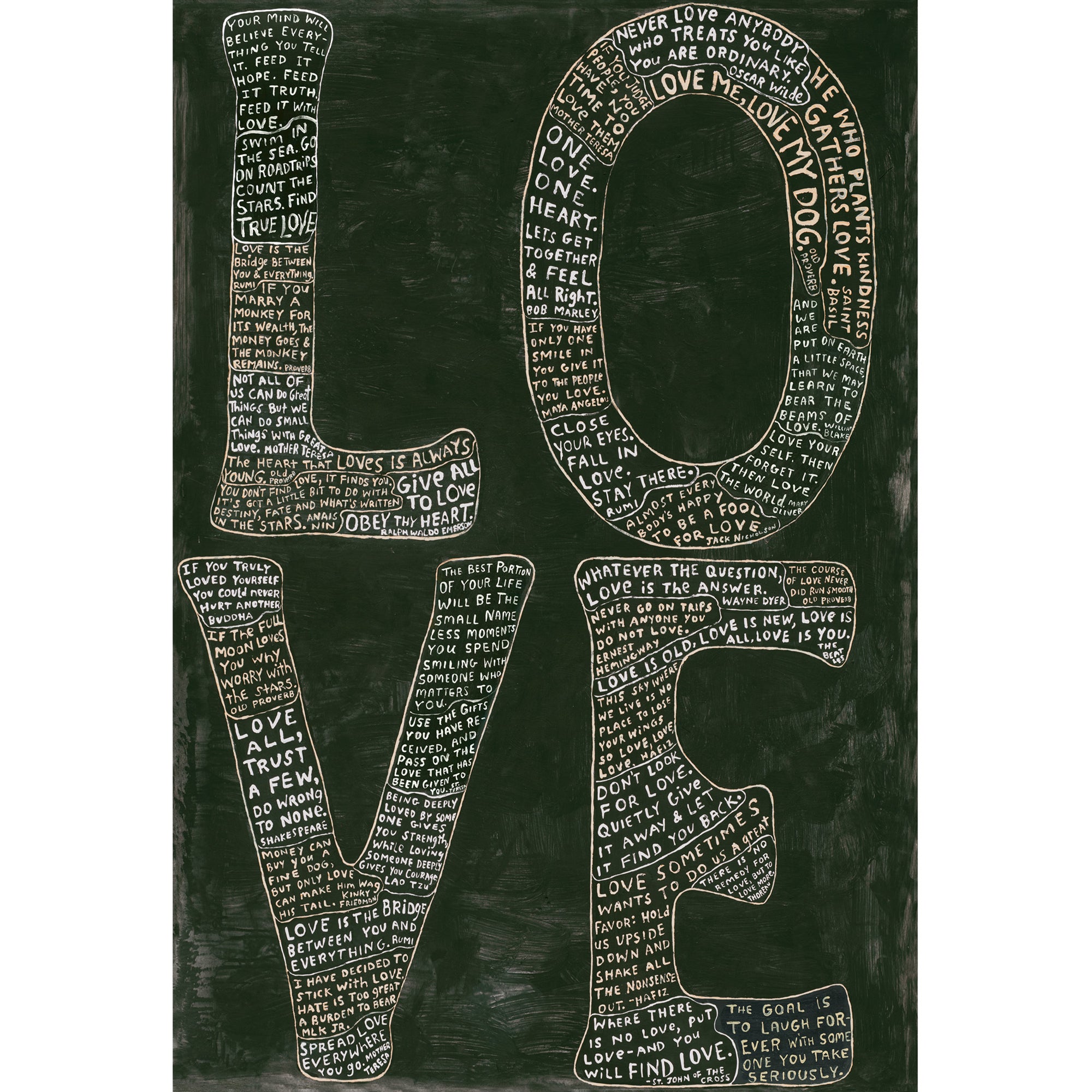 L-O-V-E Black - Art Print