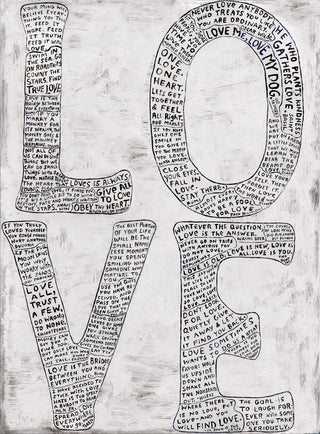 Art Print - L-O-V-E (WHITE) - Gallery Wrap