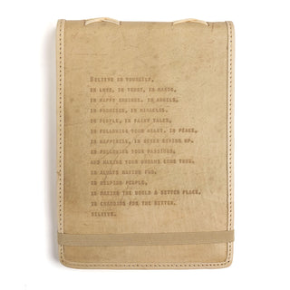Large Believe In Yourself Leather Journal in Honey