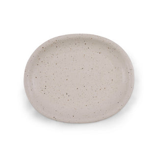 Large Oval Speckled Ceramic Platter - 14"x11" 14"x11"