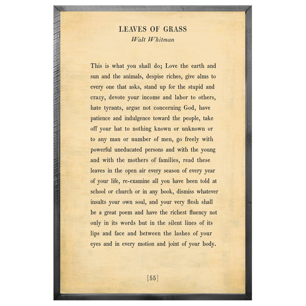 Leaves of Grass Art Print - Grey Wood – Sugarboo & Co