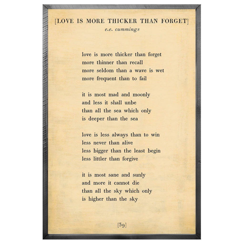Love is More Thicker - Poetry Collection