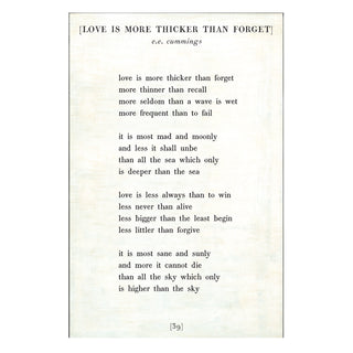 Love is More Thicker - Poetry Collection - Art Print