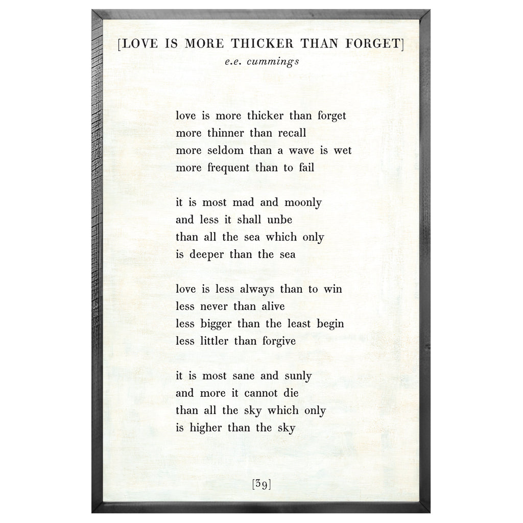 Love is More Thicker - Poetry Collection