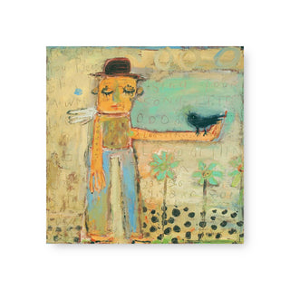 Man With Bird - Art Tile Collection
