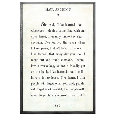 Maya Angelou Art Print - Book Collection