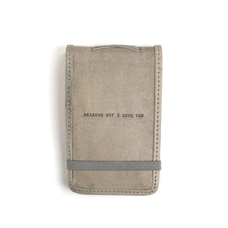 Mini Reasons Why I Love You Leather Journal - Sage