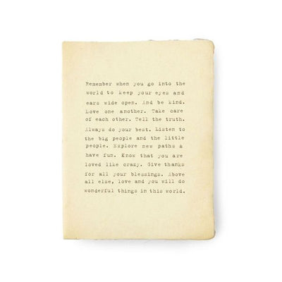 Large Deckled Edge Notebook