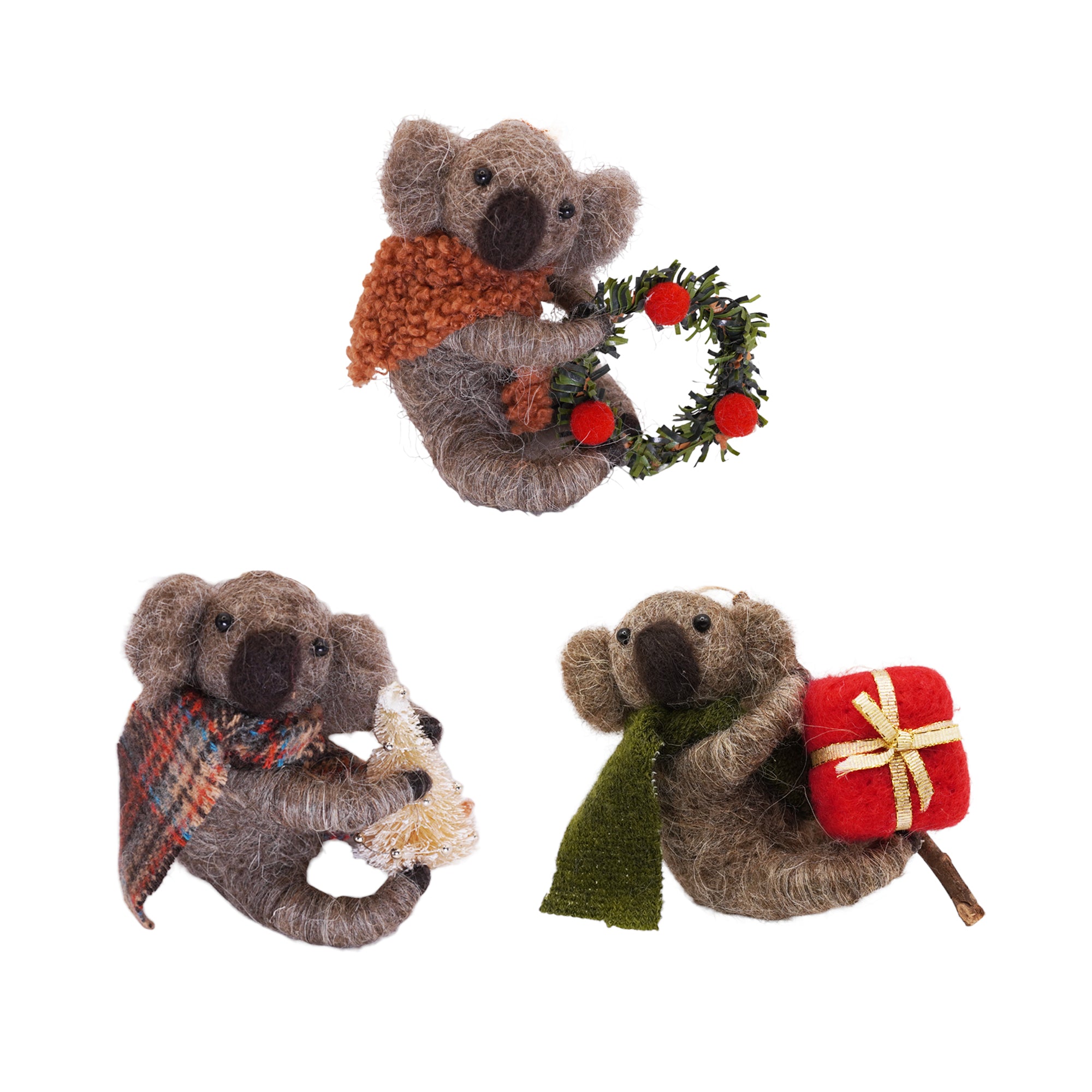 Koala Gifts, Koala Christmas Ornament, Felt Koala Ornament 2023, Fair  Trade, Hand Felted Made in Nepal - Comes in a Gift Box so It's Ready for  Giving!