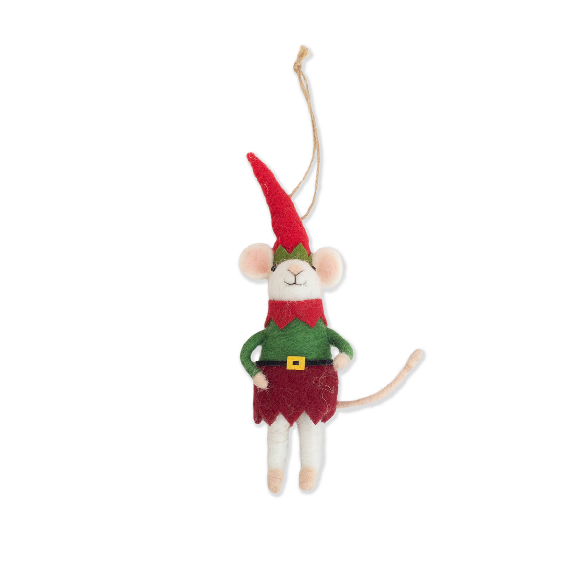 ***White Elf Mouse Ornament