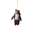 Felt Cozy Bear with Bandana Ornament