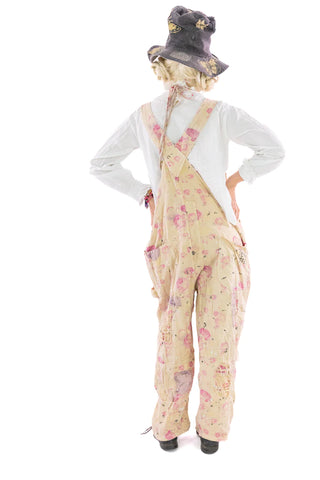 Floral Print Love Overalls - Orchid Bloom