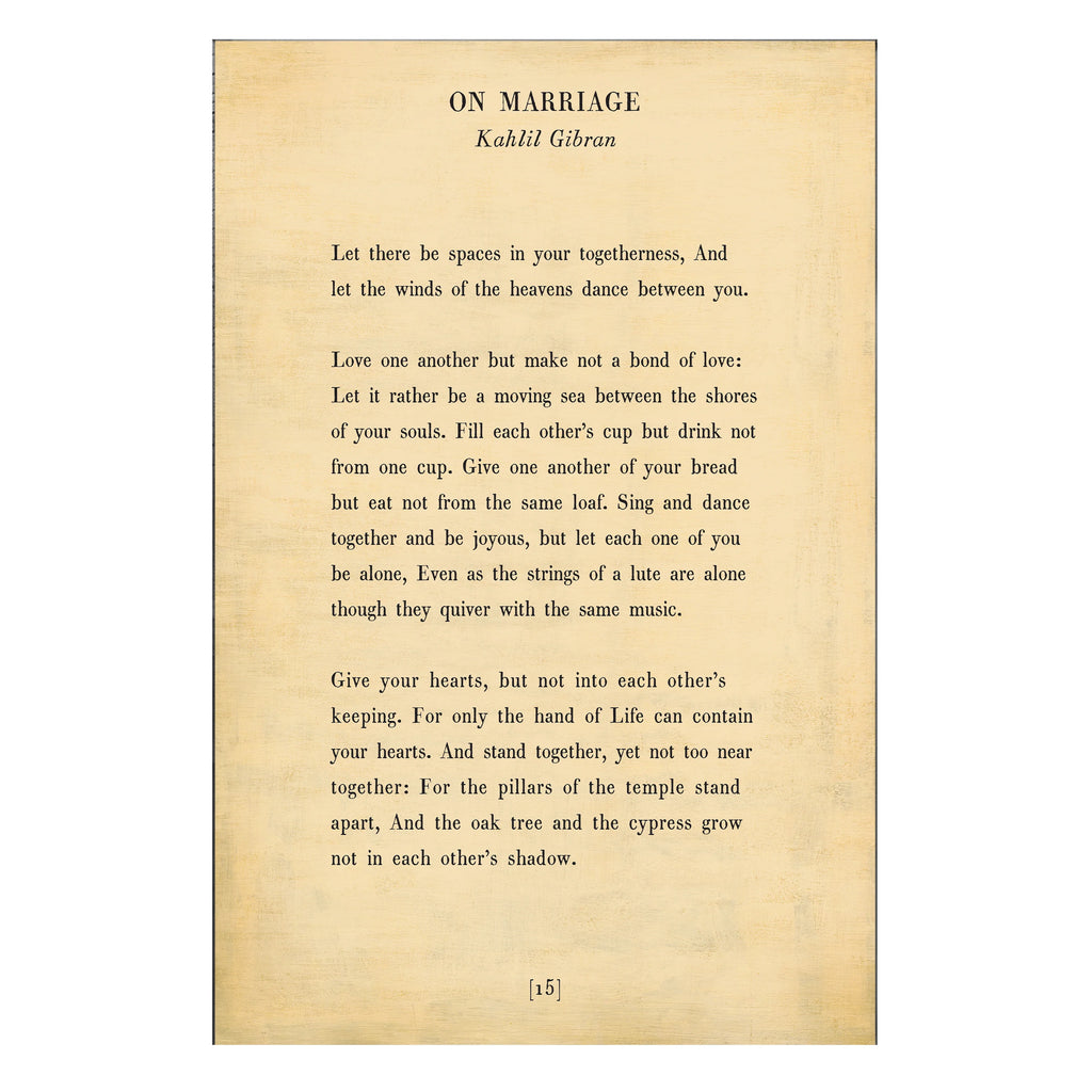 On Marriage Art Print