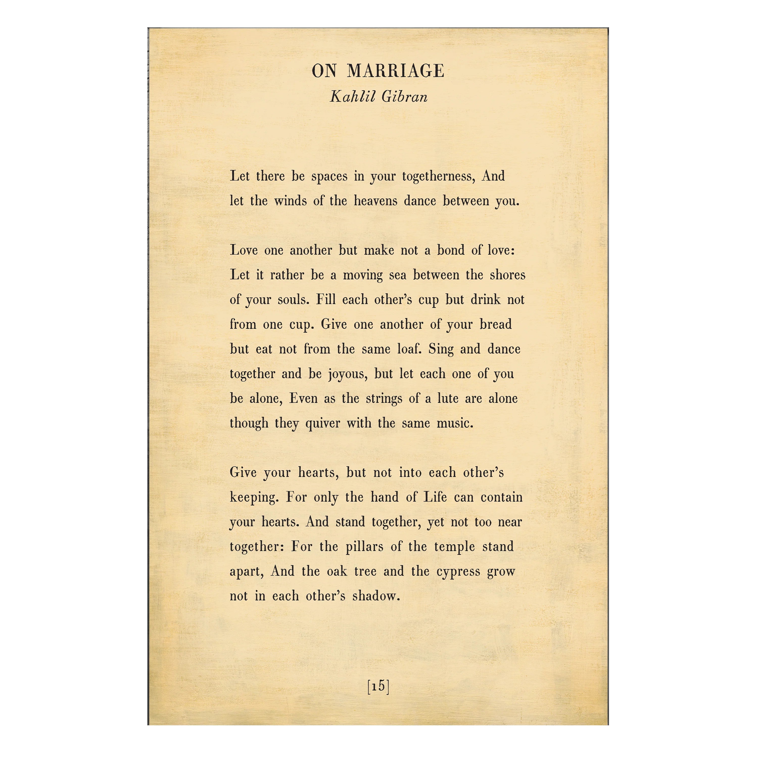On Marriage - Poetry Collection