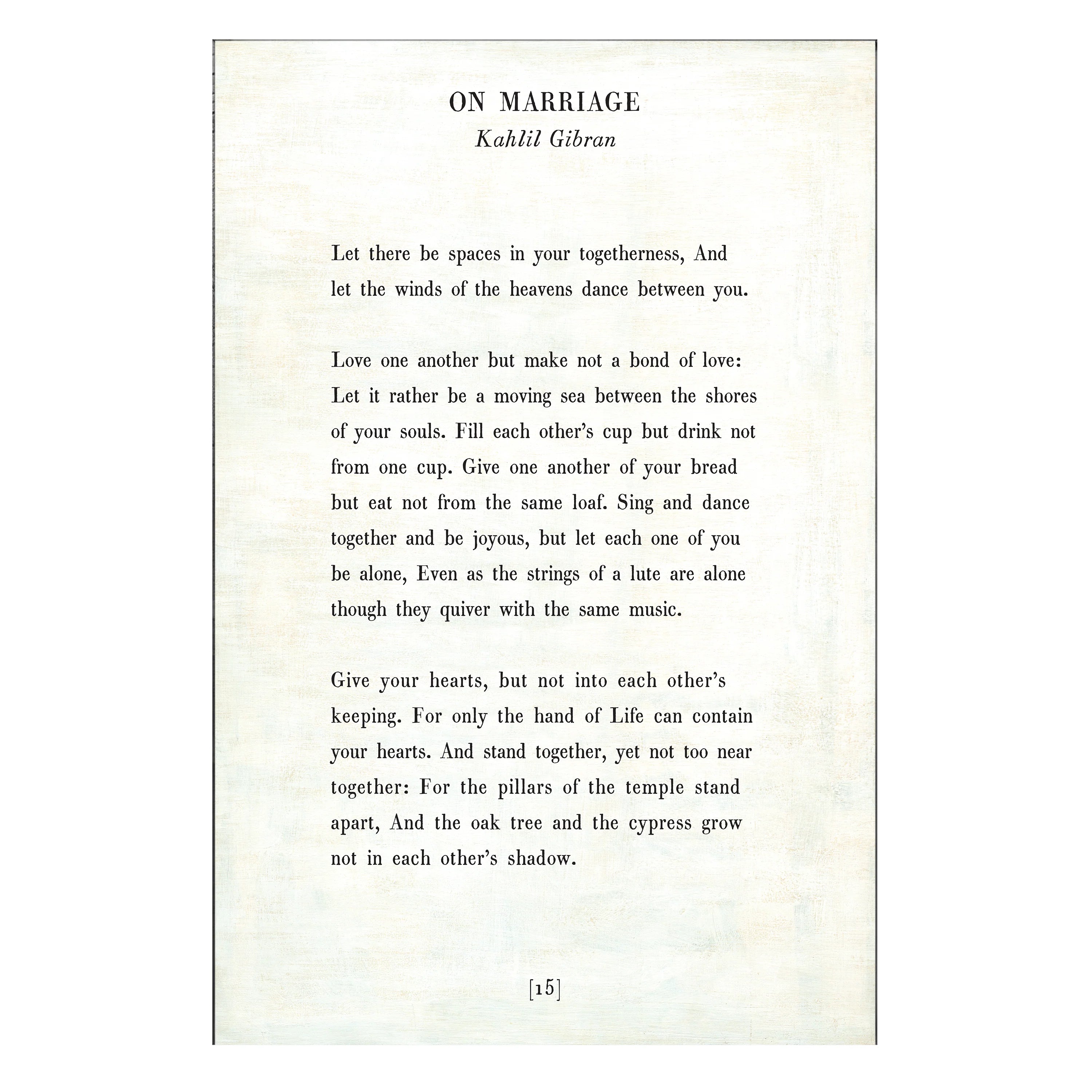 On Marriage - Poetry Collection
