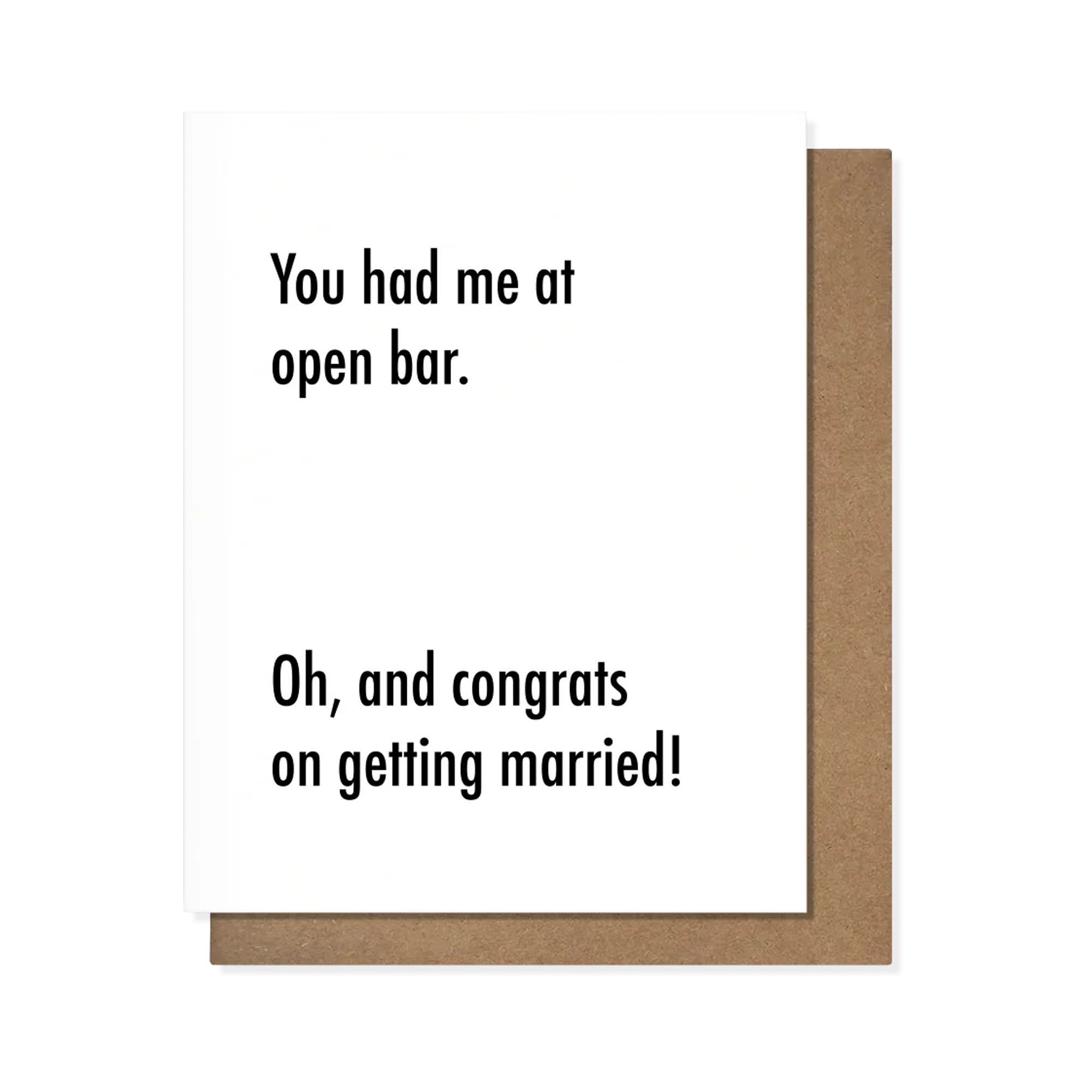 Open Bar Wedding Card