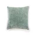 Sage Velvet Pillow With Poms - 22"x22