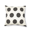 ***Reversible Polka Dot Cream Linen Pillow 24x24