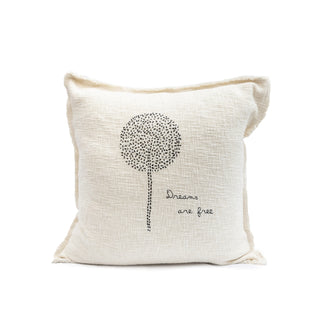 Pillow Collection- Embroidered Dreams Are Free Pillow 24"x24"