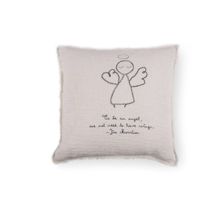 ***Pillow Collection- Embroidered To Be An Angel - Jim Morrison Pillow 24"x24"