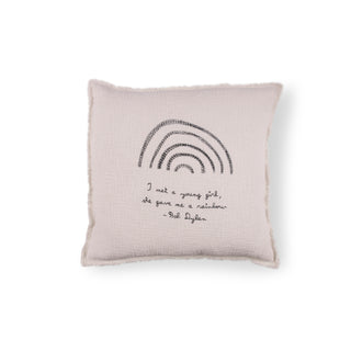 Pillow Collection- Embroidered I Met A Young Girl - Bob Dylan Pillow 24"x24"