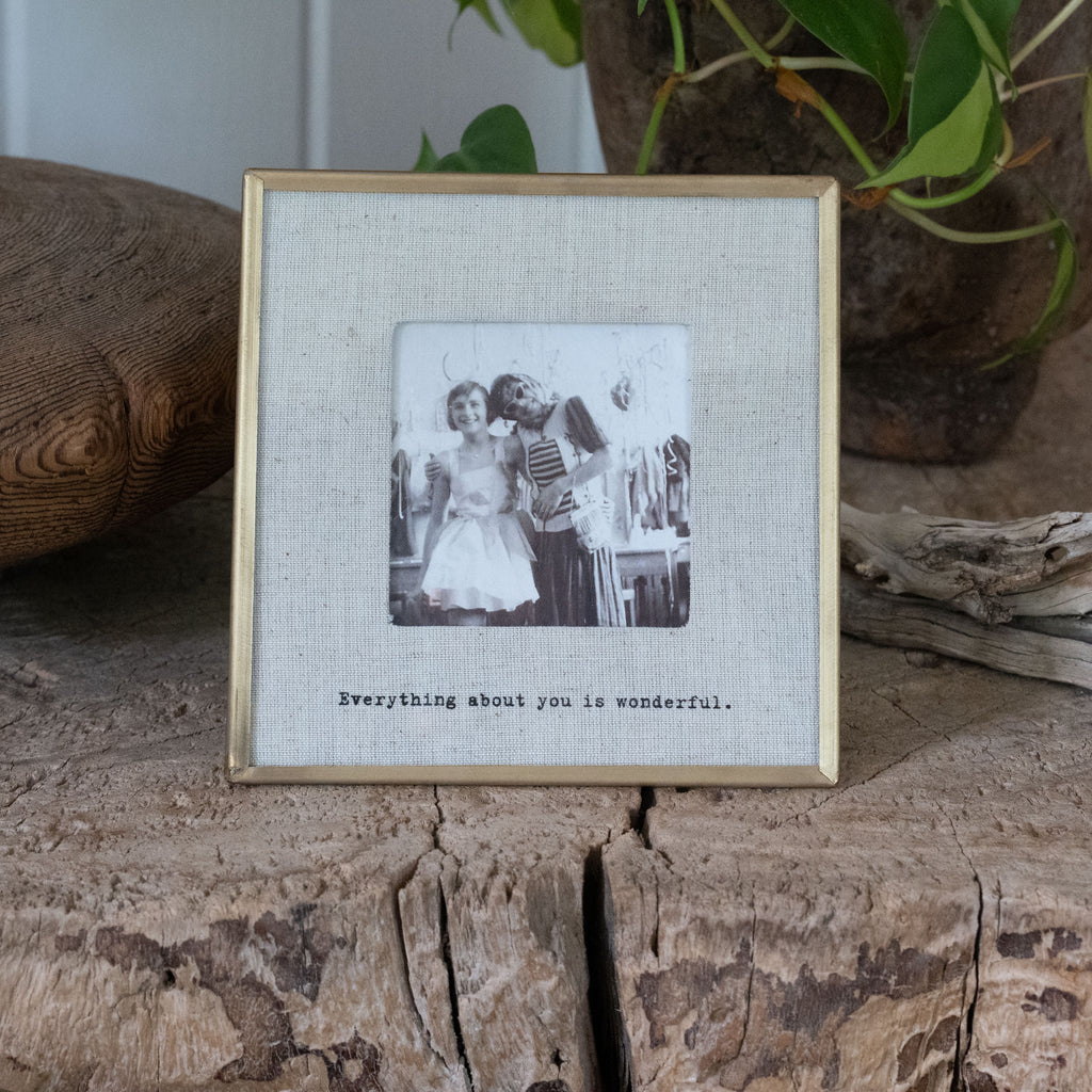 Everything About You Brass Linen Frame 6x6
