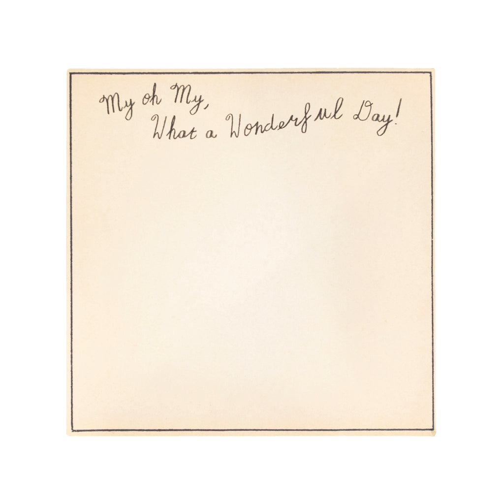 What A Wonderful Day Notepad