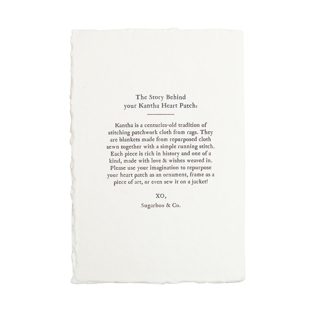 Kantha Heart Cards