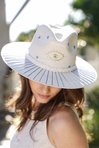 Evil Eye Fine Palm Hat