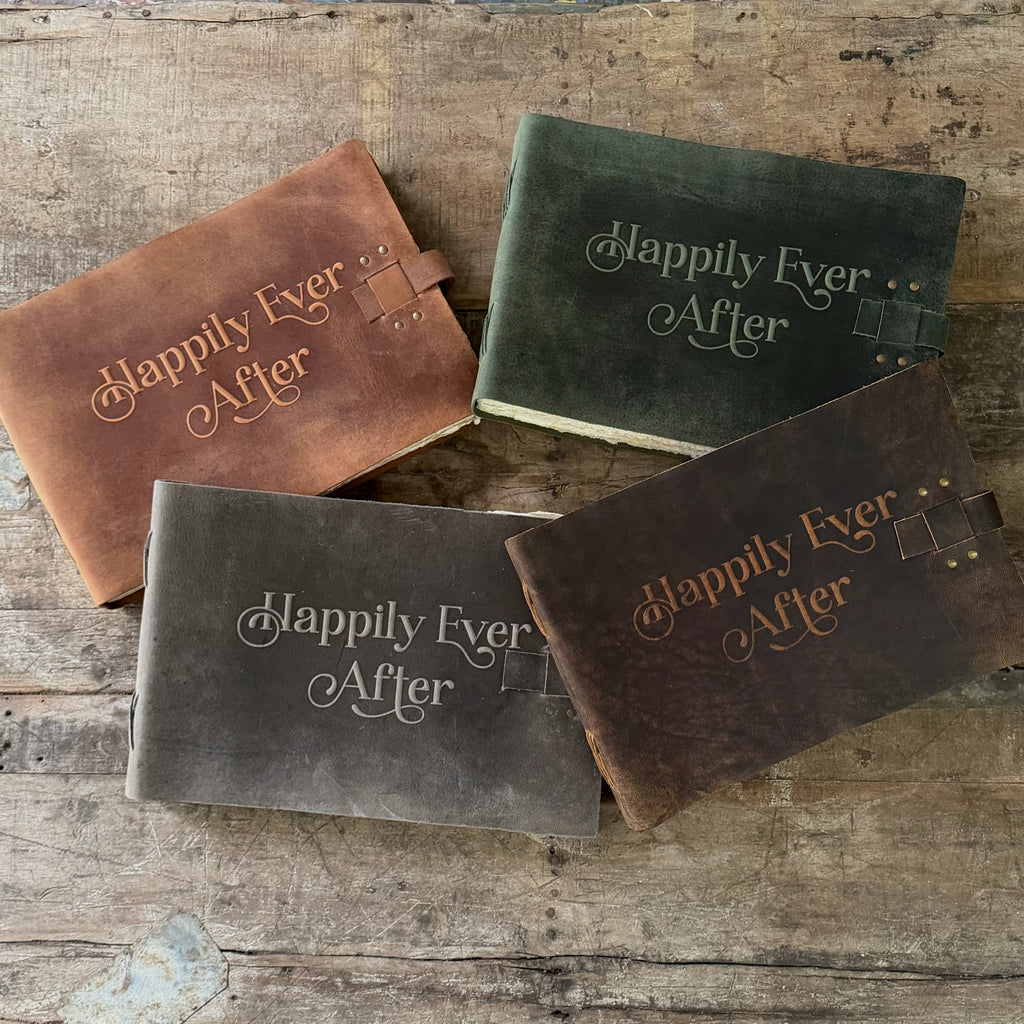 Happily Ever After Leather Story Keeper 14x10 - Slate