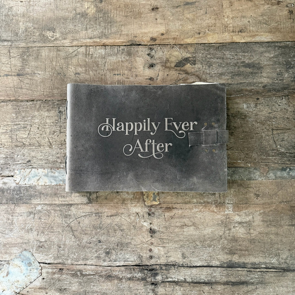 Happily Ever After Leather Story Keeper 14x10 - Slate