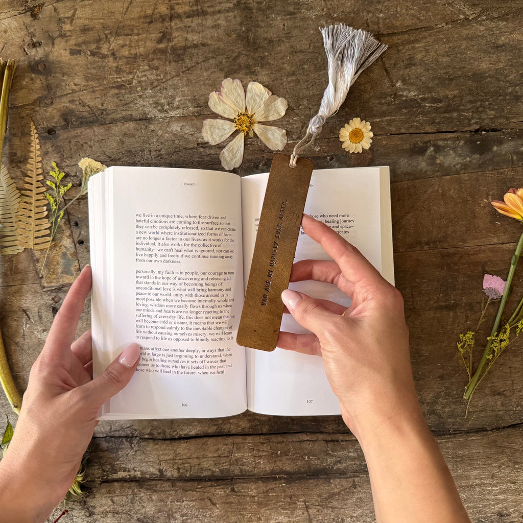 You Are My Happily Ever After Leather Bookmark