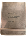 Large You, Whose Day It Is (Nootka) Leather Journal - Stone