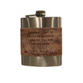 ****W.C. Fields - Brown Leather Metal Flask